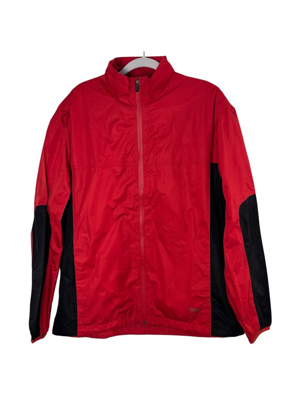 Antigua Men’s Red Vented Full-Zip Golf Windbreaker Jacket Size L Long Sleeve